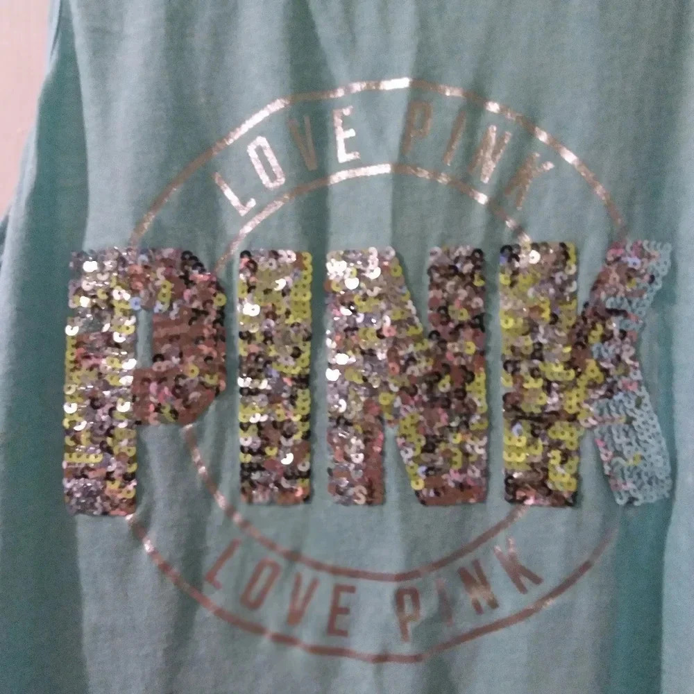 VS PINK bling tank top X-small EUC - Picture 3 of 5